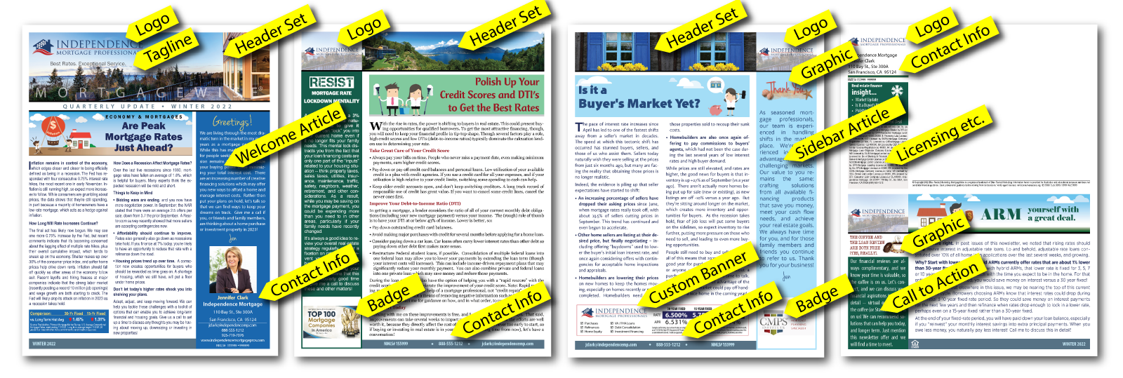 MortgageWise Mortgage Loan Officer Newsletter - Customizable Mortgage Marketing Example