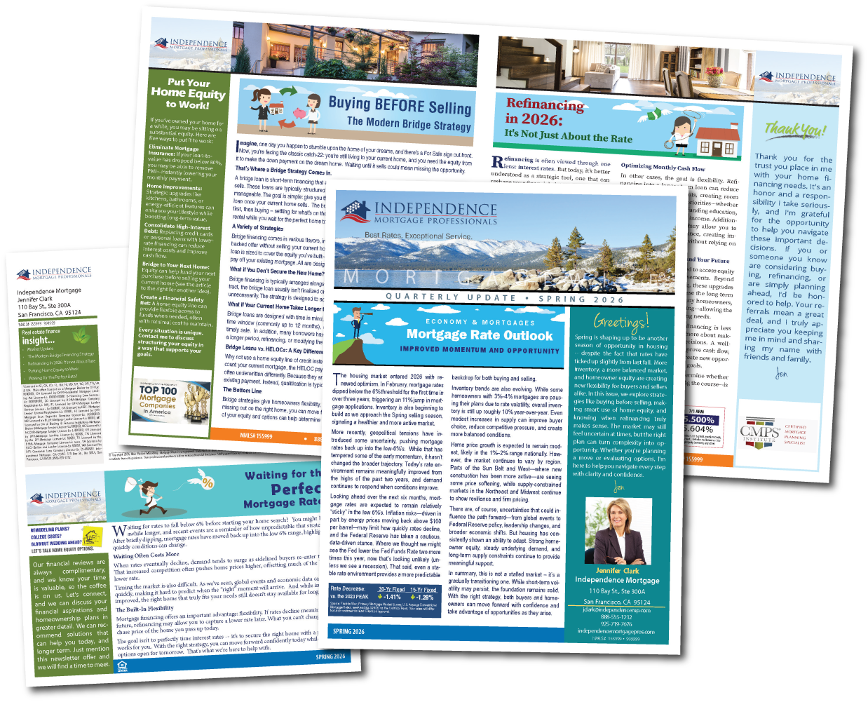 MortgageWise Mortgage Client Newseltter Service - Page Layout Example